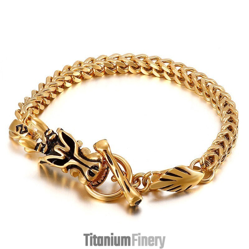 Fashion Street Dragon Head Titaium Bracelet Fashion Street Dragon Head Titaium Bracelet