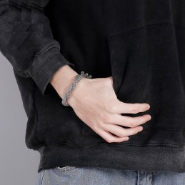 Men's Snake Bone Titanium Chain Bracelet