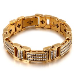 Fashion Titanium Men's Bracelets With Diamonds