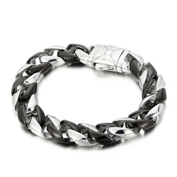 Black Titanium Bracelet For Men