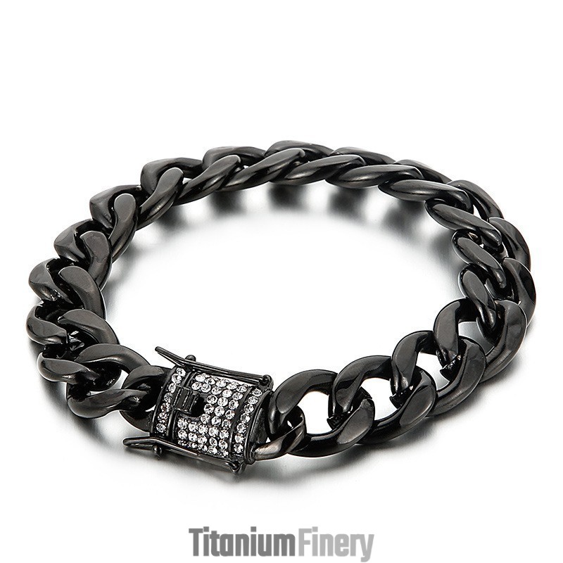 Biker Chain With Diamond Dragon Beard Buckle Bracelet Biker Chain With Diamond Dragon Beard Buckle Bracelet