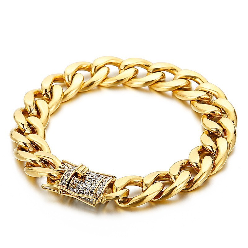 Bicycle Chain Bracelet With Diamond Dragon Whiskers