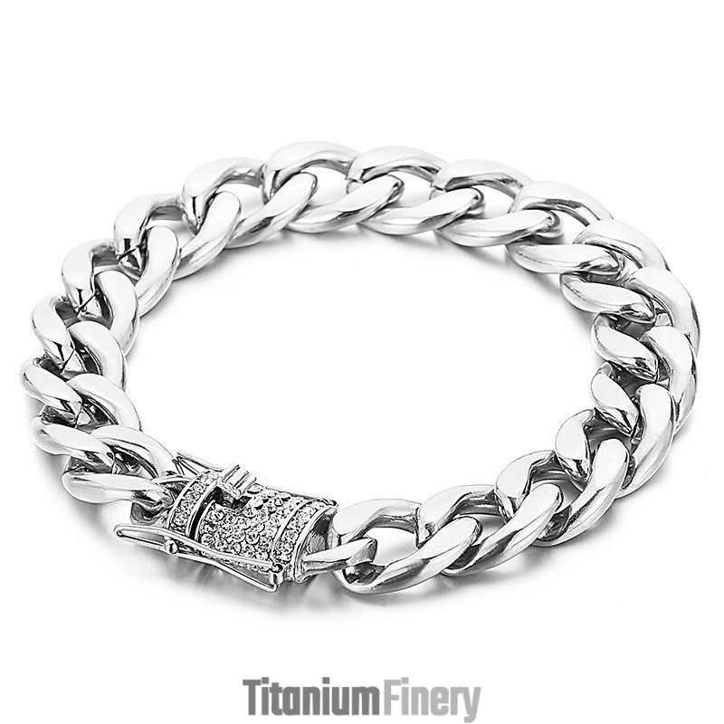 Bicycle Chain With Diamond Dragon Beard Buckle Bracelet Bicycle Chain With Diamond Dragon Beard Buckle Bracelet
