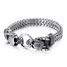 Chic Style Men's Diamond Skull Bracelets