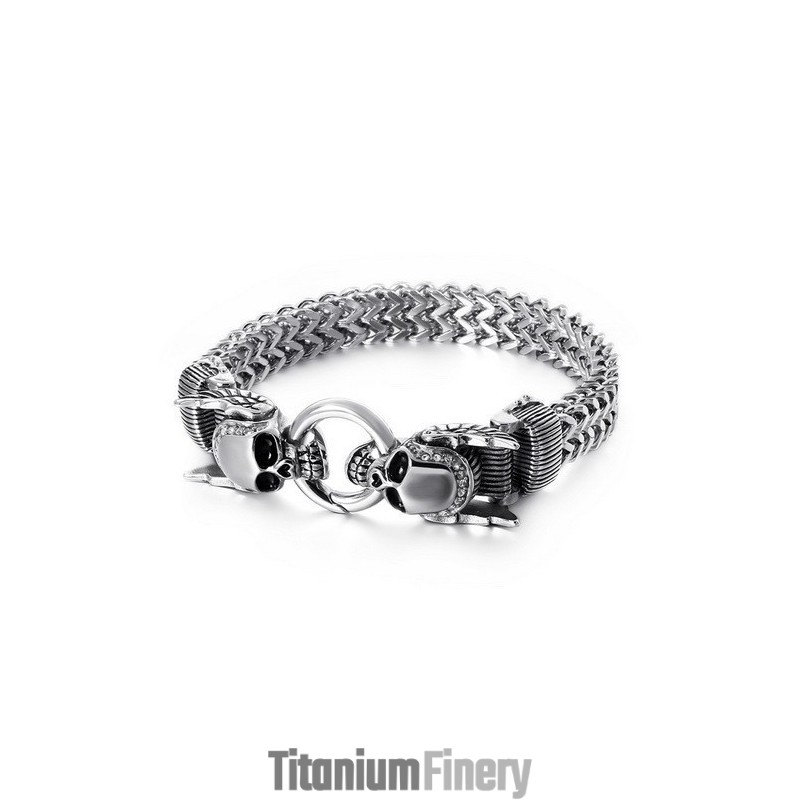 Chic Style Men's Diamond Skull Bracelets Chic Style Men's Diamond Skull Bracelets