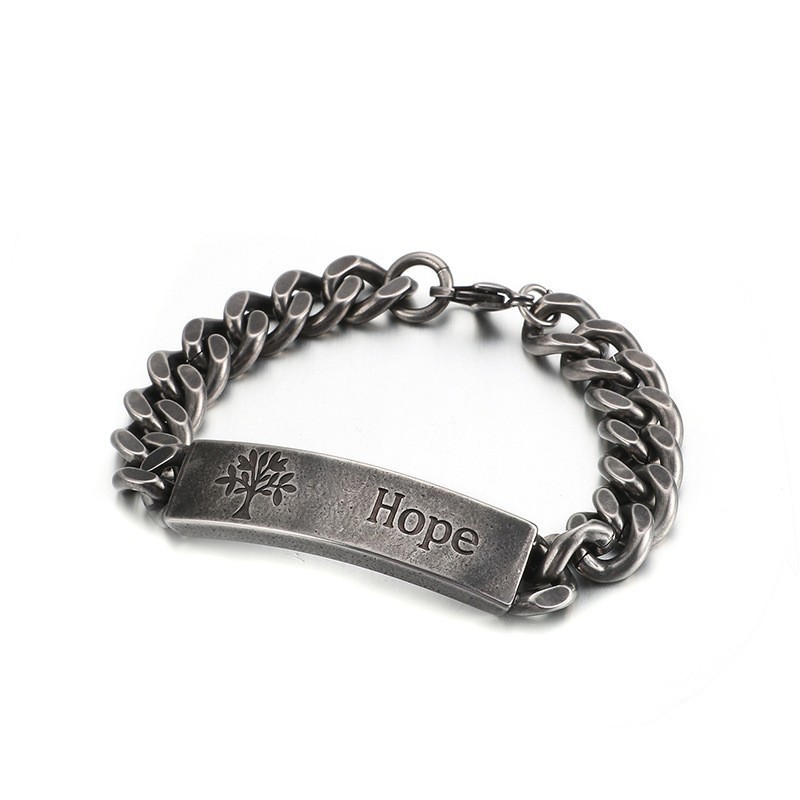 Fashion Men's Titanium Tree Of Life Bracelet