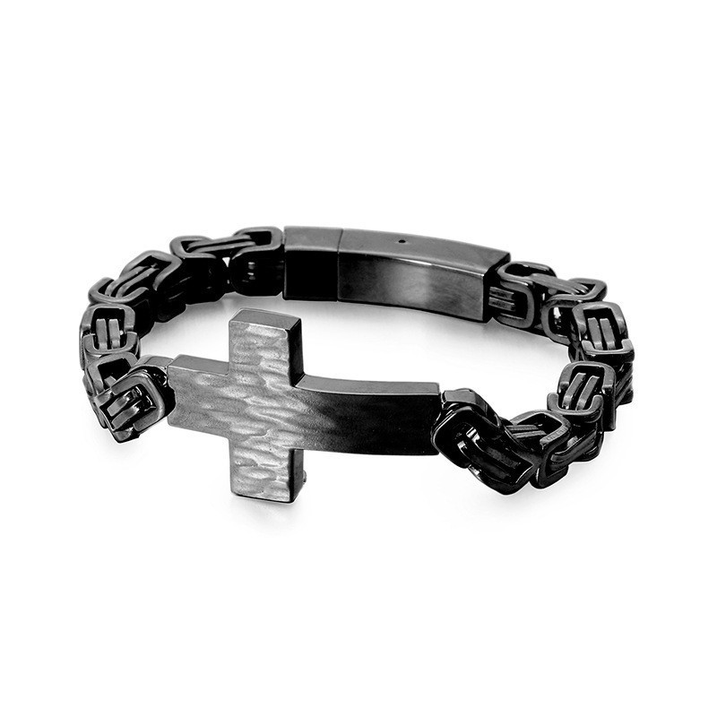 Crucifix Bend Bracelet Men's Emperor Back Chain Bracelet Crucifix Bend Bracelet Men's Emperor Back Chain Bracelet