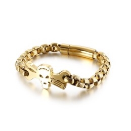 Men's Titanium Skull Bracelet