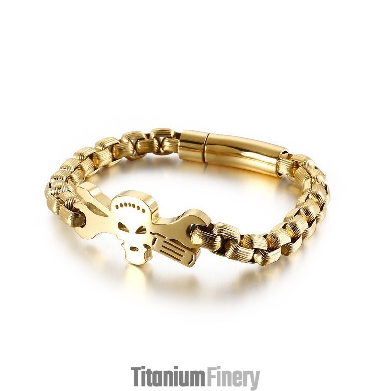 Men's Titanium Skull Bracelet Men's Titanium Skull Bracelet