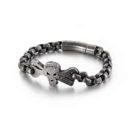 Men's Titanium Skull Bracelet