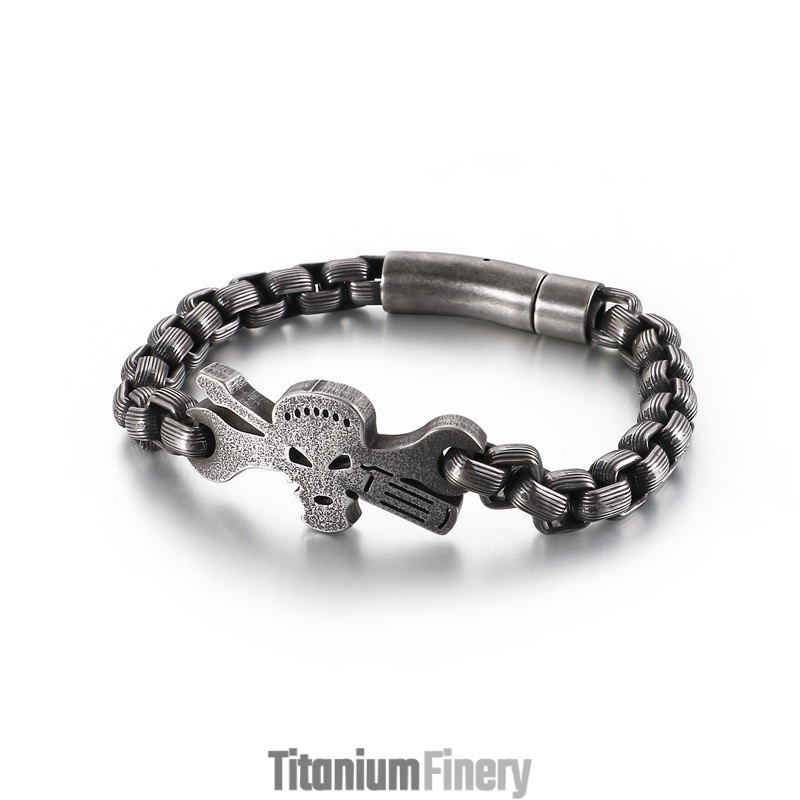 Men's Titanium Skull Bracelet Men's Titanium Skull Bracelet