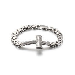 Cheap Men's Titanium Cross Bracelet