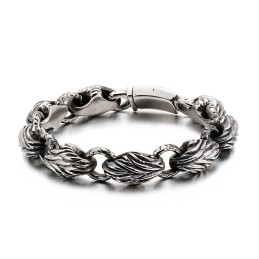 Version Of The Tide Men's Titanium Leaf Bracelet