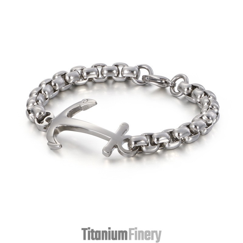 Fashion Boat Anchor Titanium Bracelet For Sale Fashion Boat Anchor Titanium Bracelet For Sale