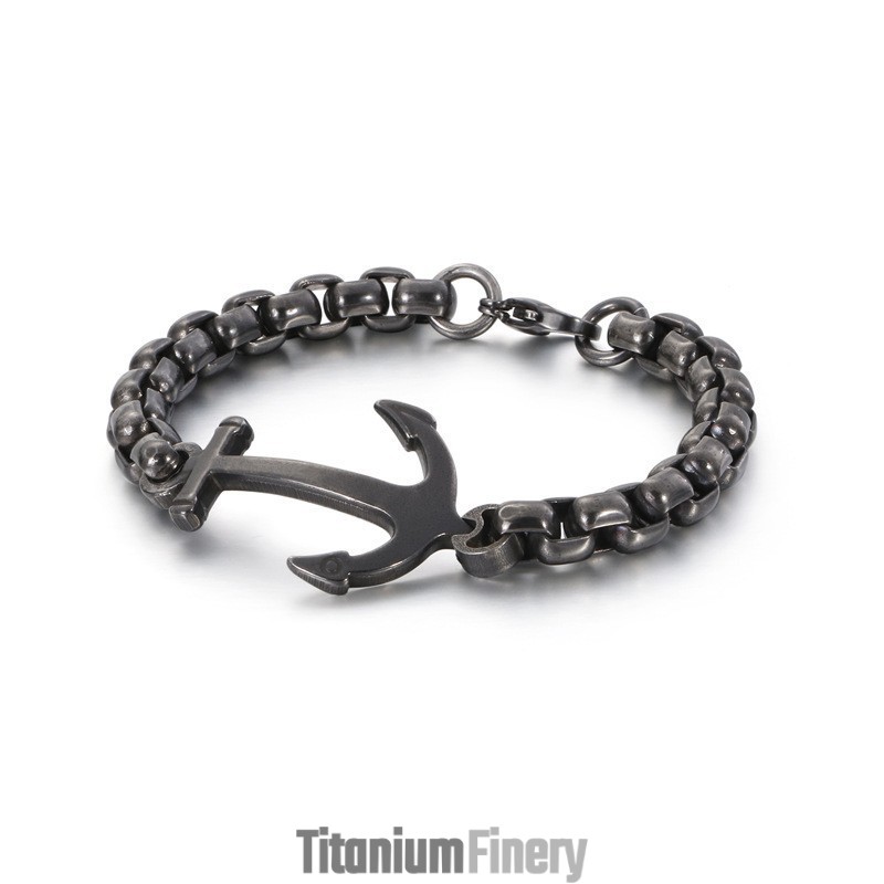 Fashion Boat Anchor Titanium Bracelet For Sale