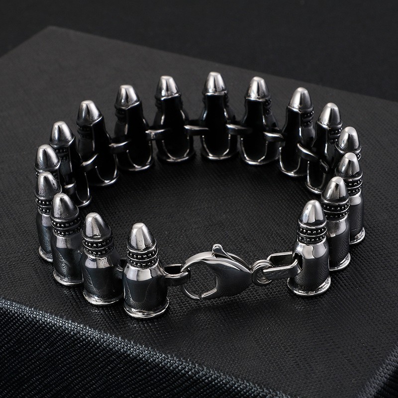 Chic Gothic Rock Accessories Men's Bullet Bracelets Chic Gothic Rock Accessories Men's Bullet Bracelets