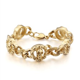 Fashion Titanium Skull Bracelet For Men