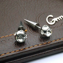 Titanium Diamond Earrings Puncture