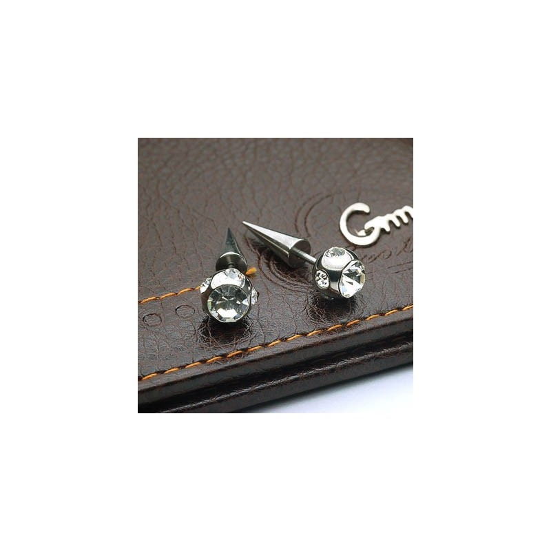 Titanium Diamond Earrings Puncture Titanium Diamond Earrings Puncture