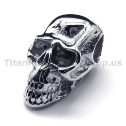 Pure Titanium Skull Design Pendant - Free Chain