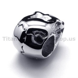 Pure Titanium Skull Design Pendant - Free Chain