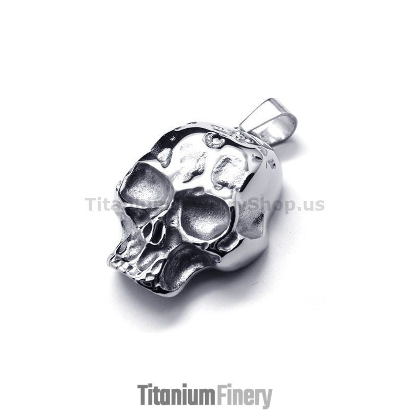 Pure Titanium Skull Design Pendant - Free Chain Pure Titanium Skull Design Pendant - Free Chain