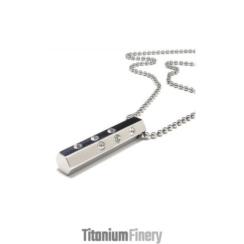 Fashion Mens Gift Titanium Diamond Necklace Pendant Fashion Mens Gift Titanium Diamond Necklace Pendant
