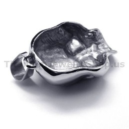 Pure Titanium Skull Design Pendant - Free Chain