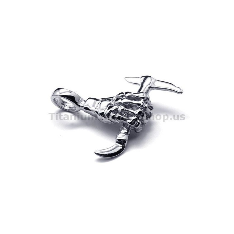 Pure Titanium Hand Bone Design Pendant With Hatchet - Free Chain