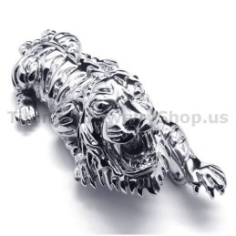 Pure Titanium Tiger Pendant - Free Chain
