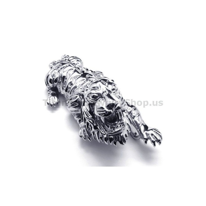 Pure Titanium Tiger Pendant - Free Chain Pure Titanium Tiger Pendant - Free Chain