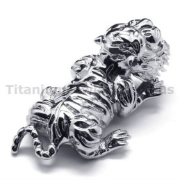 Pure Titanium Tiger Pendant - Free Chain