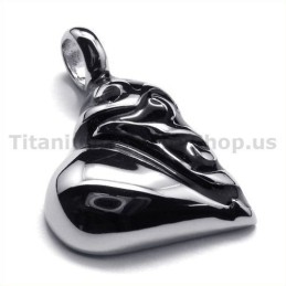 Pure Titanium Love Heart Pendant - Free Chain