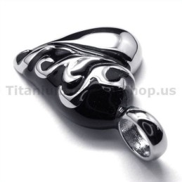Pure Titanium Love Heart Pendant - Free Chain