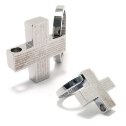 Fashion Gift Bible Cross Titanium Necklace Pendant
