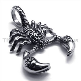 Titanium Scorpion Pendant - Free Chain
