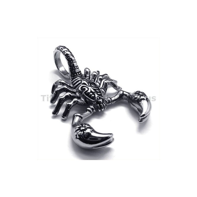 Titanium Scorpion Pendant - Free Chain Titanium Scorpion Pendant - Free Chain