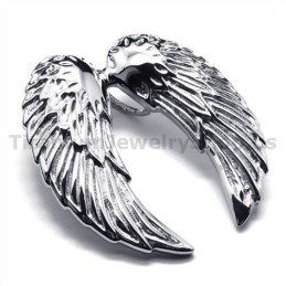 Angel Wings Titanium Pendant - Free Chain