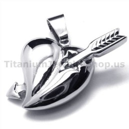 Cupid'S Arrows Titanium Pendant - Free Chain