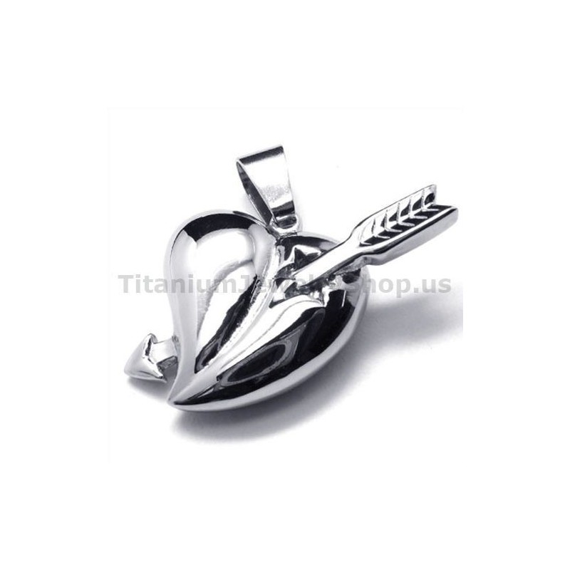 Cupid'S Arrows Titanium Pendant - Free Chain