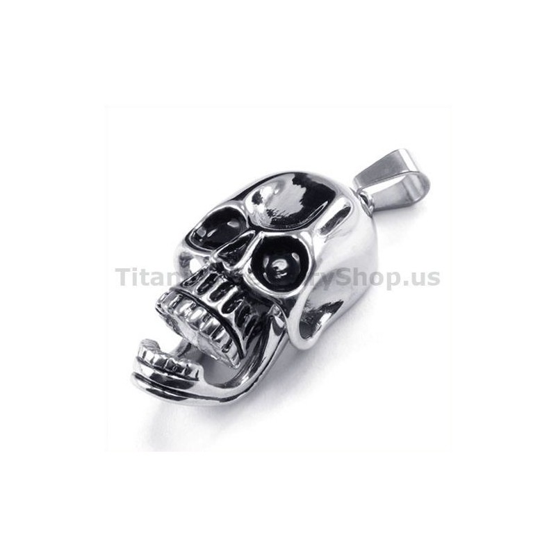 Pure Titanium Skull Design Pendant - Free Chain Pure Titanium Skull Design Pendant - Free Chain