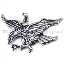 Titanium Eagle Pendant - Free Chain