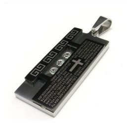 Fashion Black Titanium Diamond Necklace Pendant
