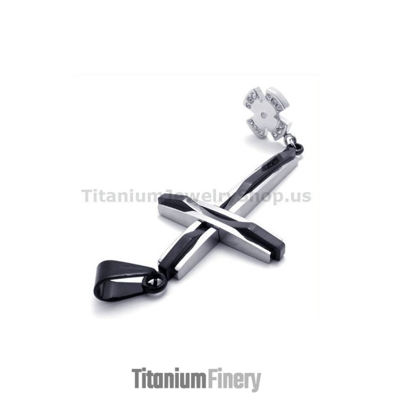 Separable Cross Titanium Pendant - Free Chain Separable Cross Titanium Pendant - Free Chain