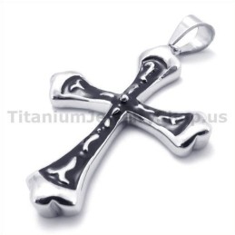 Black Titanium Cross Pendant - Free Chain
