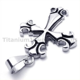 Vintage Cross Titanium Pendant - Free Chain