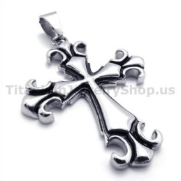 Vintage Cross Titanium Pendant - Free Chain