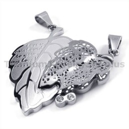 Love You Titanium Lovers Pendants With Diamonds-Free Chains