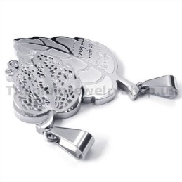Love You Titanium Lovers Pendants With Diamonds-Free Chains
