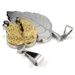 Love You Titanium Lovers Pendants With Diamonds-Free Chains